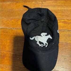 Black Cap with Embroidered Horse Logo